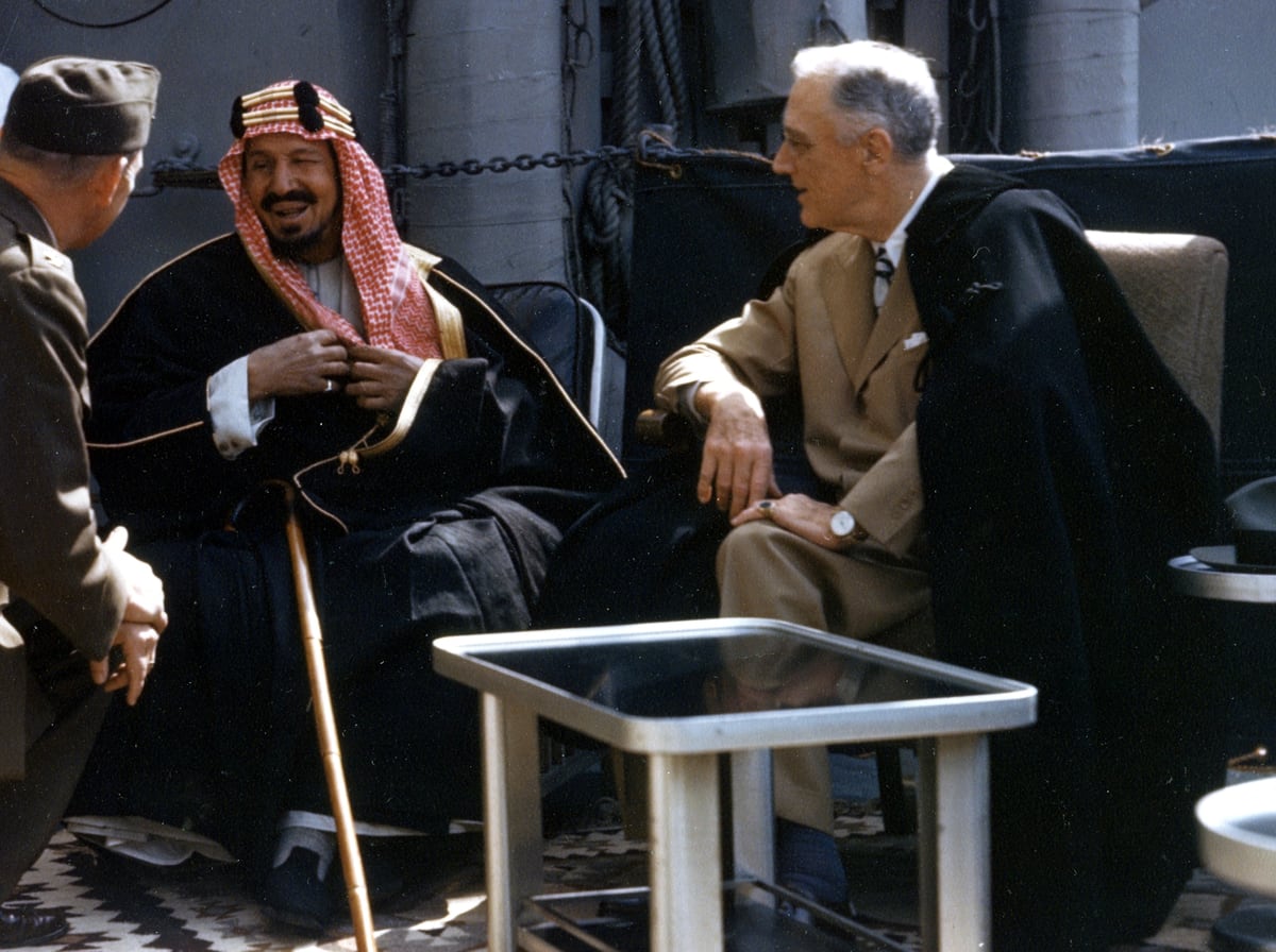Ibn Saud dan Roosevelt di USS Quincy